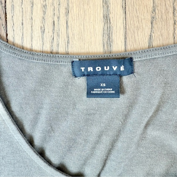 Trouvé Nordstrom Women’s Olive Green Ruched Dress Size X-Small - Picture 4 of 8